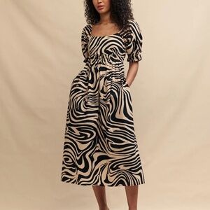 Nobody's Child Ginger Dress, Black Swirl, Size 18, NWT